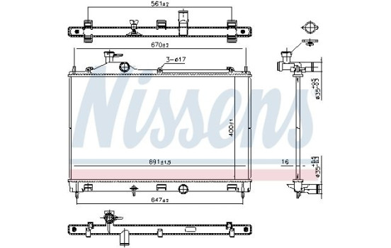 Radiator 607027 Nissens