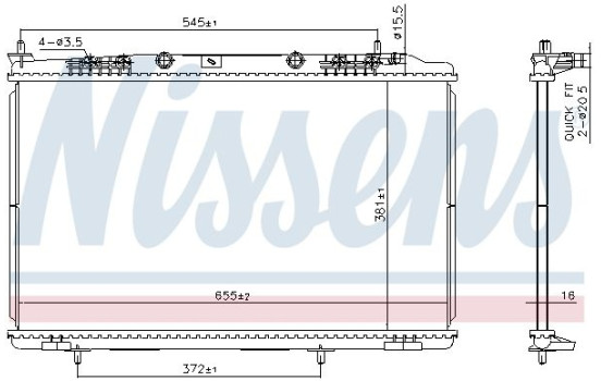 Radiator 607032 Nissens