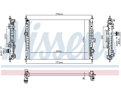 Radiator 607088 Nissens