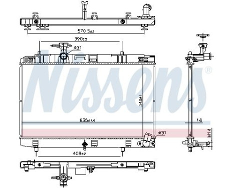 Radiator 607106 Nissens
