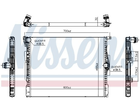 Radiator 607116 Nissens, bild 5