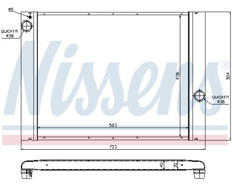 Radiator 60764 Nissens, bild 2