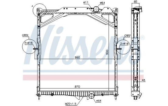 Radiator 65467A Nissens