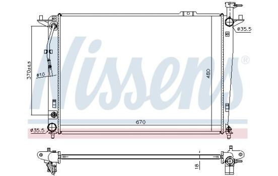 Radiator 675035 Nissens, bild 5