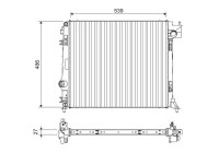 Radiator 701108 Valeo