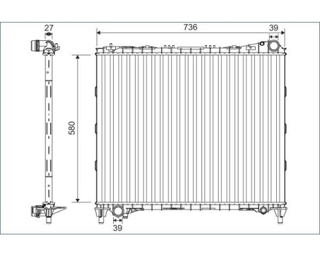 Radiator 701127 Valeo