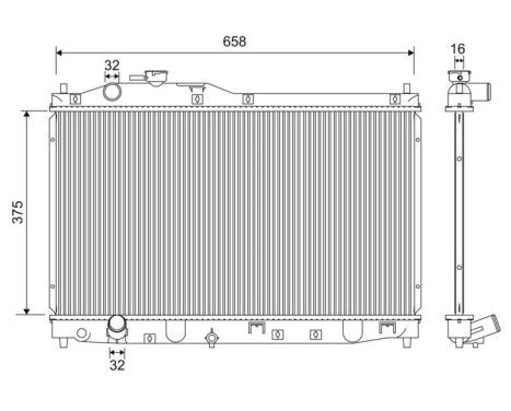 Radiator 701205 Valeo