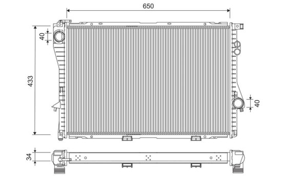 Radiator 701248 Valeo