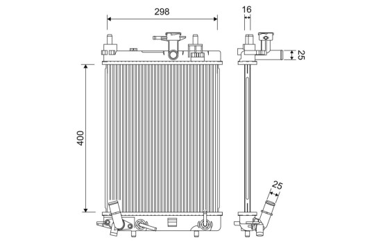 Radiator 701256 Valeo