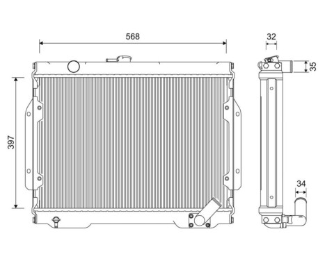 Radiator 701262 Valeo