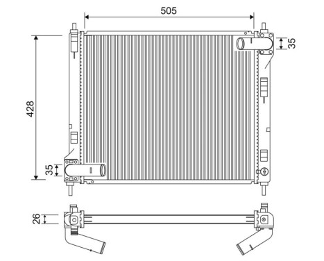 Radiator 701264 Valeo
