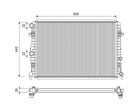 Radiator 701304 Valeo