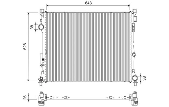 Radiator 701307 Valeo