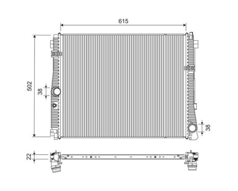Radiator 701311 Valeo