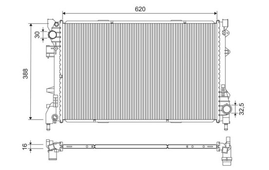 Radiator 701325 Valeo