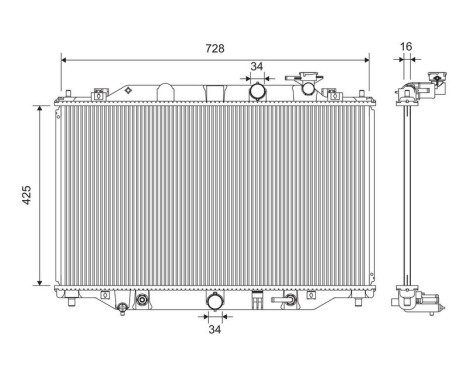 Radiator 701392 Valeo