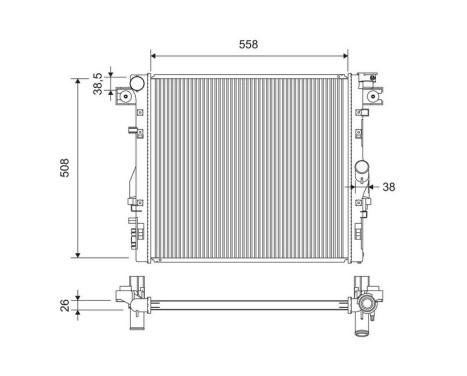 Radiator 701417 Valeo