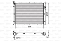 Radiator 701543 Valeo