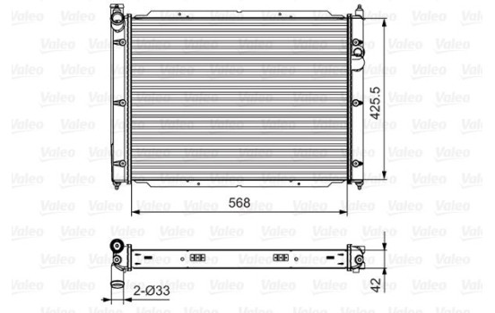 Radiator 701543 Valeo