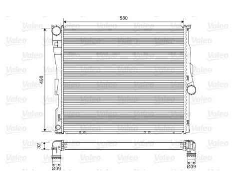 Radiator 701563 Valeo