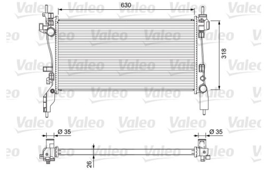 Radiator 701718 Valeo