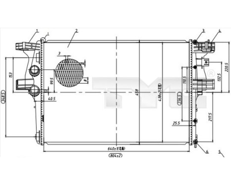 Radiator 715-0005 TYC