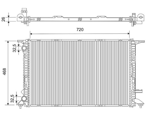 Radiator 732855 Valeo