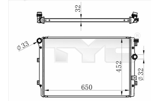 Radiator 737-0077-R TYC