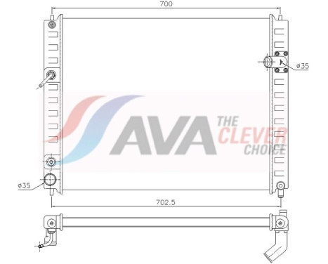 Radiator DN2482 Ava Quality Cooling, bild 2