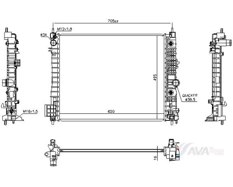 Radiator OL2754 Ava Quality Cooling