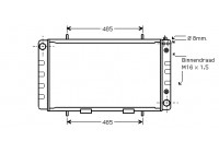 RADIATOR R 2,5 D + Oljekylare '89 - 02002064 International Radiators