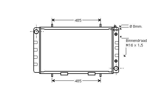 RADIATOR R 2,5 D + Oljekylare '89 - 02002064 International Radiators