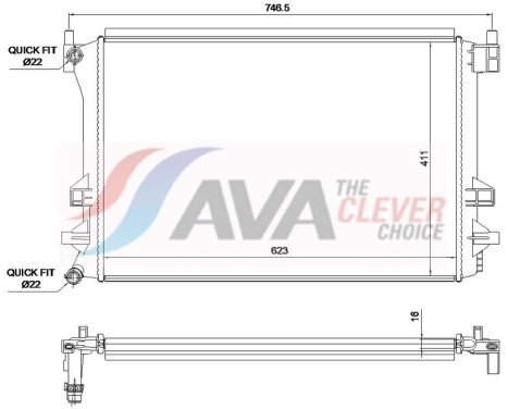 Radiator VN2463 Ava Quality Cooling