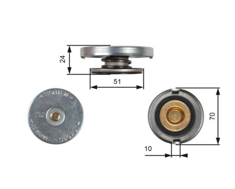Låslock, kylare RC105 Gates