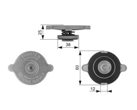 Låslock, kylare RC132 Gates