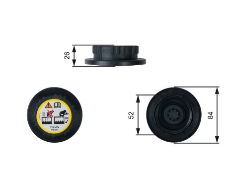 Låslock, kylvätskebehållare RC246 Gates