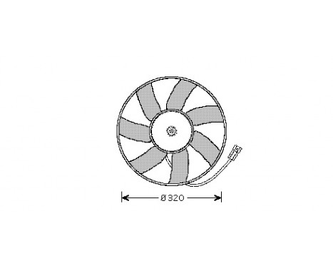 Fläkt, AC-kondensor 3715751 International Radiators