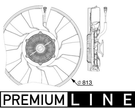 Fläkt, kylare BEHR *** PREMIUM LINE *** CFF 516 000P Mahle, bild 2
