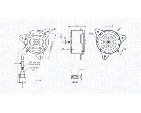 Kylfläkthjul MTC717AX Magneti Marelli, bild 2