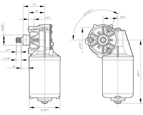 Vindrutetorkarmotor, bild 6