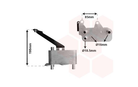 Oljekylare, automatisk transmission 02013700 International Radiators