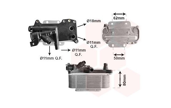 Oljekylare, automatisk transmission 06013709 International Radiators