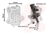 Oljekylare, automatisk transmission 06013716 International Radiators