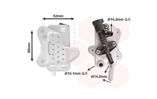 Oljekylare, automatisk transmission 06013716 International Radiators