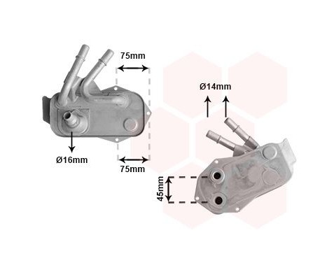 Oljekylare, automatisk transmission 06013733 International Radiators