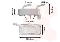 Oljekylare, automatisk transmission 06013753 International Radiators
