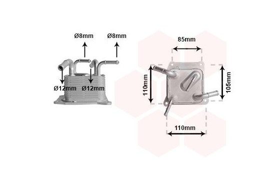 Oljekylare, automatisk transmission 13013705 International Radiators