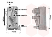Oljekylare, automatisk transmission 30003714 International Radiators