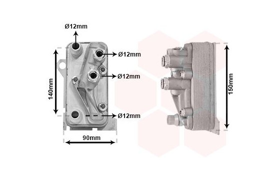 Oljekylare, automatisk transmission 30003714 International Radiators
