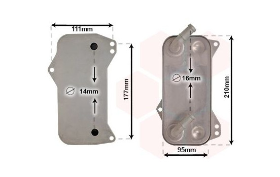 Oljekylare, automatisk transmission 58013709 International Radiators